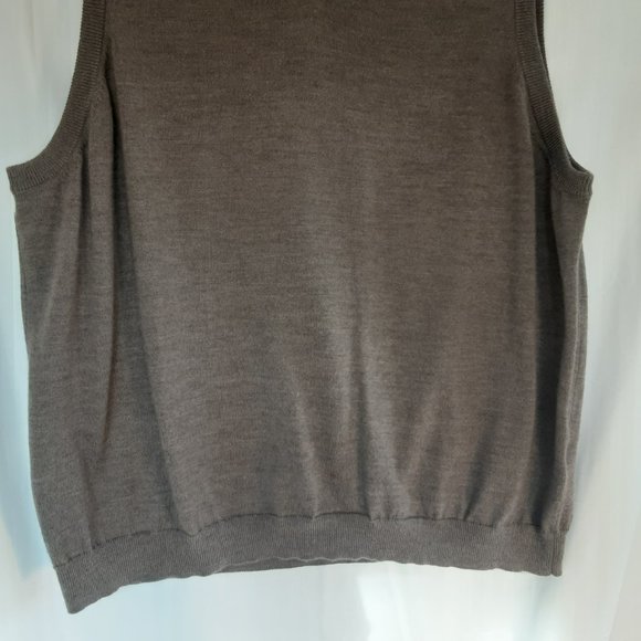 Joseph Abboud Men's Tan Merino Wool Vest | XXL - Picture 4 of 13